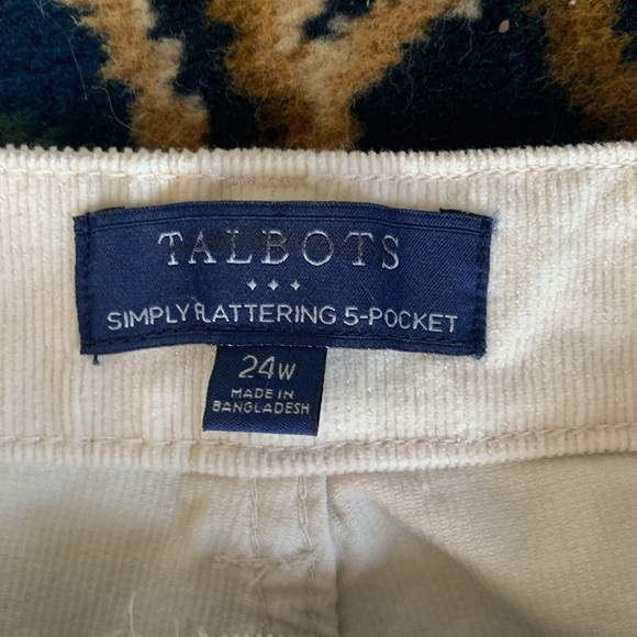 Talbots Ivory Straight Leg Pants - Picture 4 of 8